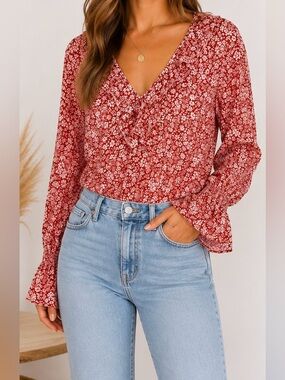 Pink Lily See You Later Pink Floral Bodysuit